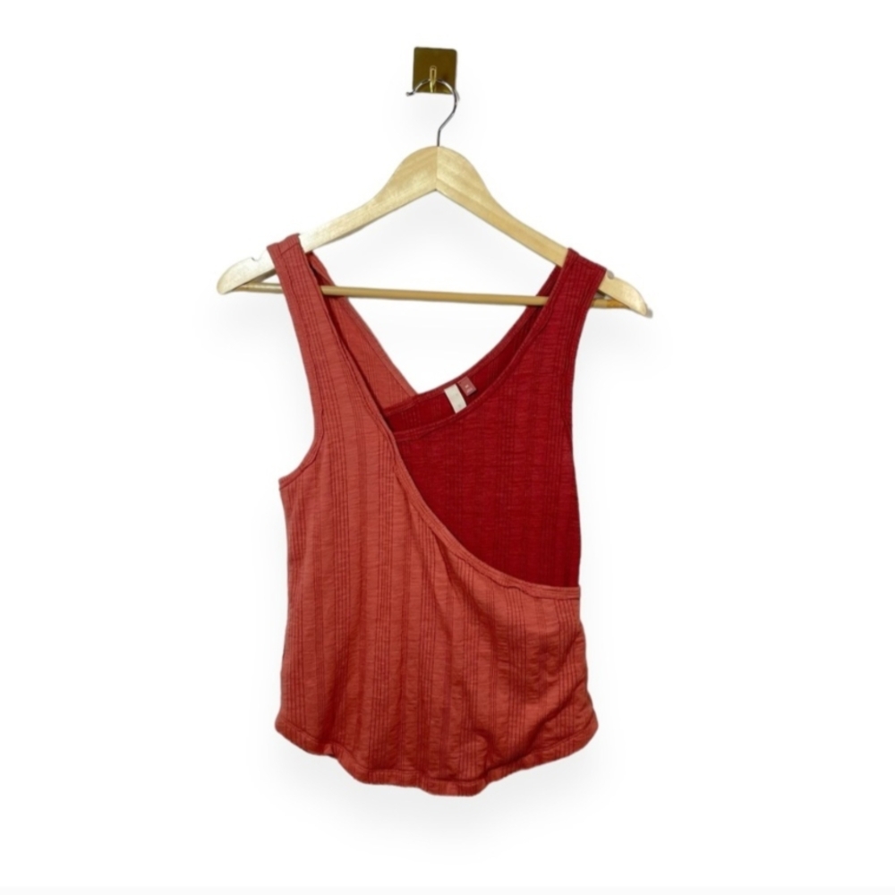 Pilcro and the Letterpress Asymmetrical Red Tank Top